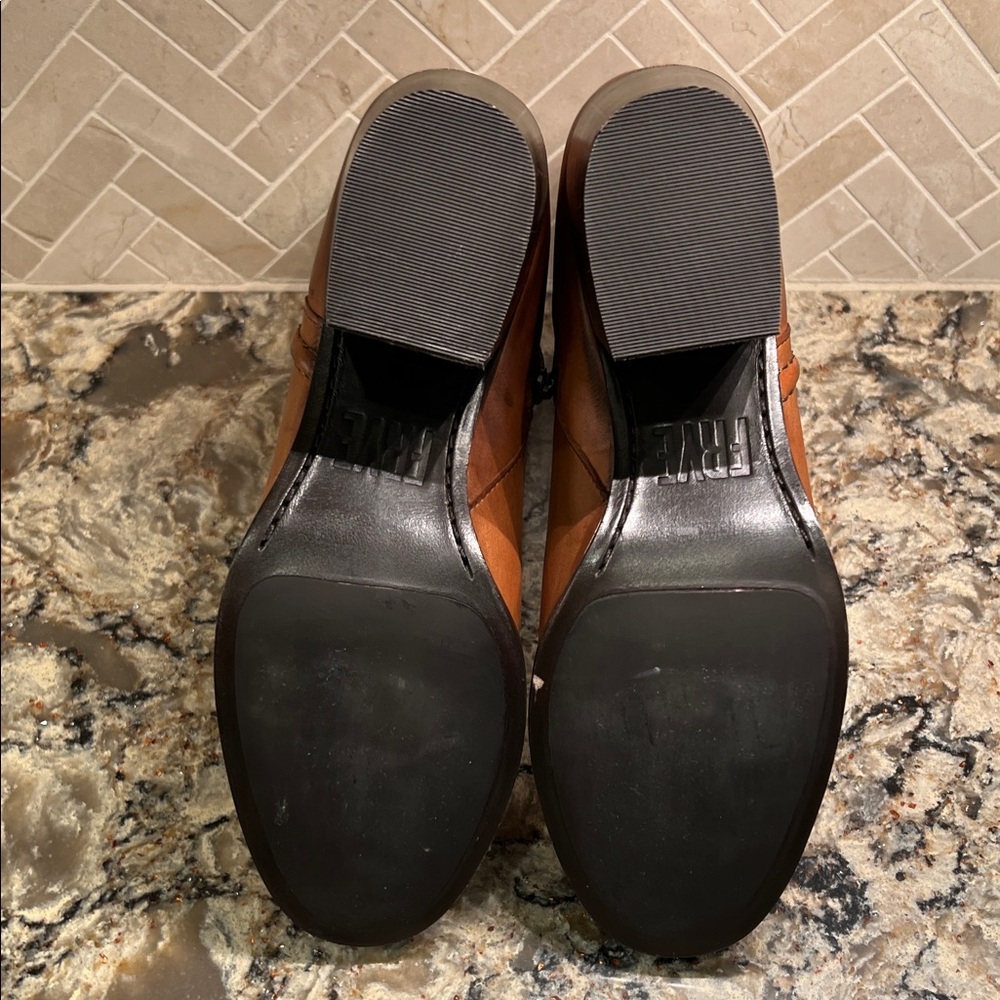 Frye Tan Leather Ankle Booties - Picture 7 of 8